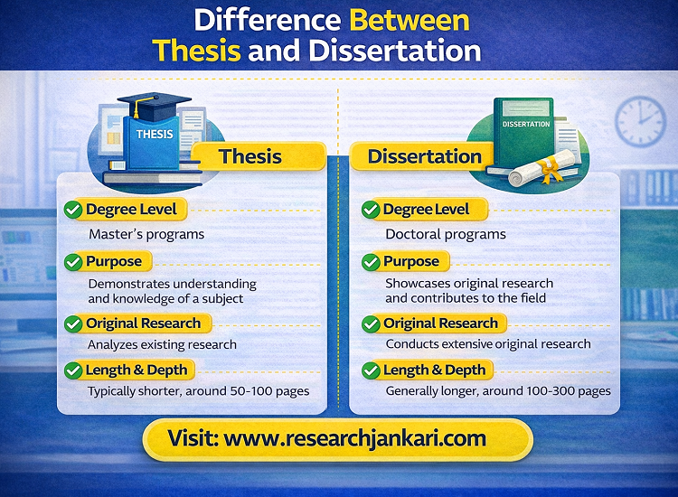 Thesis vs Dissertation: 10 Key Differences Explained (2026) | inHaryana.com